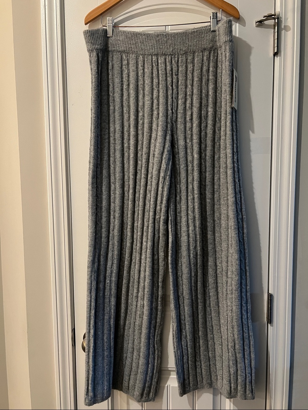 Sweater high waist wide leg Pull on pants